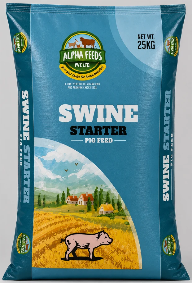 Alpha Feeds Swine Starter pig feed concentrate, 25 kg bag